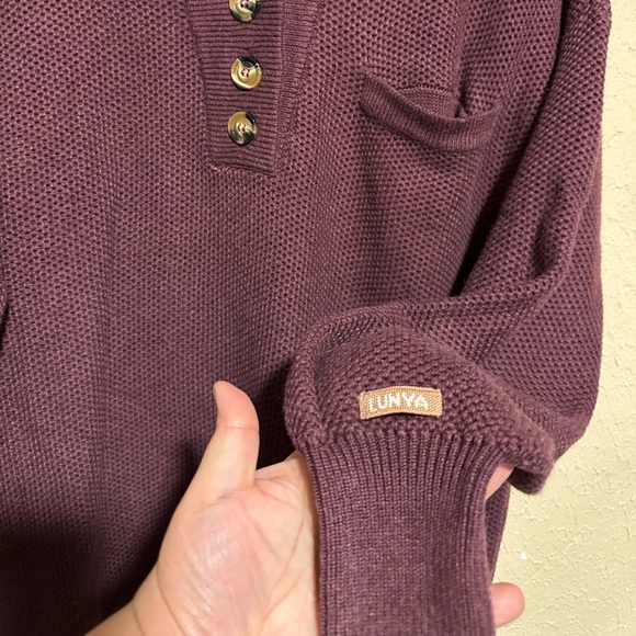 Lunya Pocket‎ Henley Sweater Cottonsilk Size 
XS/Small Cozy Loungewear Comfy - Picture 8 of 8